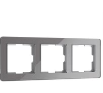 Рамка на 3 поста WERKEL W0032704 Acrylic графит a059323