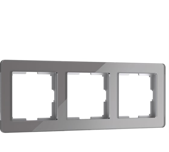 Рамка на 3 поста WERKEL W0032704 Acrylic графит a059323 1