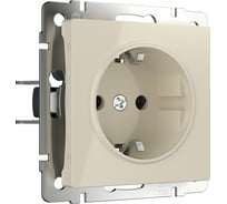 Розетка WERKEL W1171303 с заземлением, безвинтовой зажим (слоновая кость) a051478