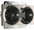 Двойная розетка WERKEL W1172002 с заземлением глянцевый никель a051095 1