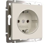 Розетка WERKEL W1171062 с заземлением айвори матовый a059274