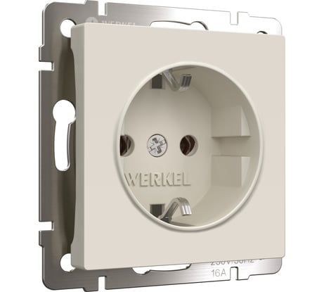 Розетка WERKEL W1171062 с заземлением айвори матовый a059274