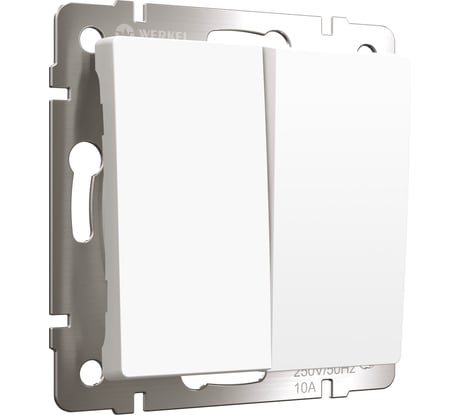 Двухклавишный выключатель WERKEL W1120061 белый матовый a059271