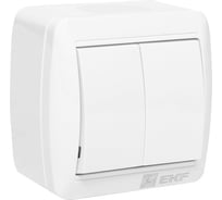 2-клавишный выключатель EKF Владивосток 10А IP54 белый EQR16-023-30-54