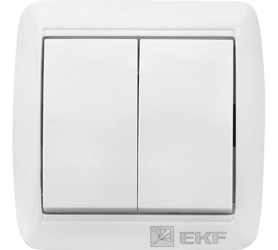 2-клавишный выключатель EKF Владивосток 10А IP54 белый EQR16-023-30-54