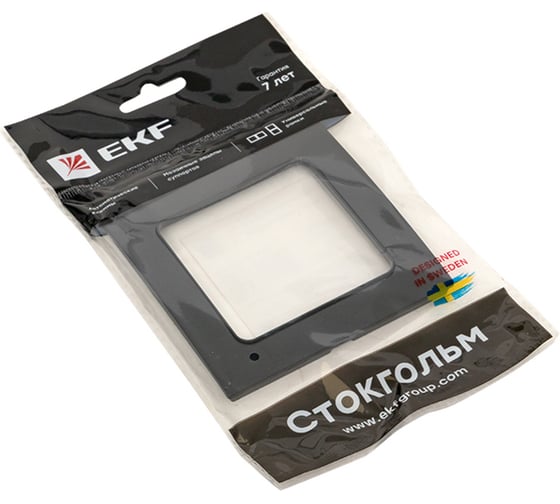 1-местная рамка EKF Стокгольм черная PROxima EXM-G-302-30
