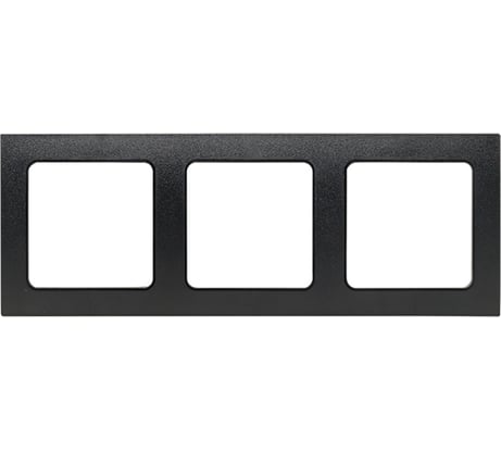 3-местная рамка EKF Стокгольм черная PROxima EAM-G-302-30