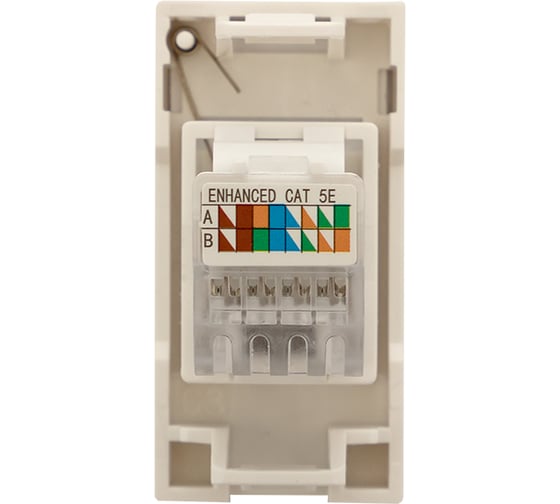 Розетка EKF RJ45 кат. 5e, 1 модуль E1MK015E-135-10