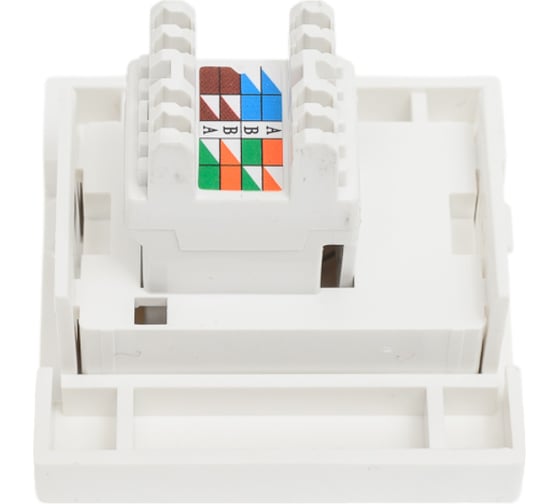 Розетка EKF RJ45 кат. 6, 2 модуля E2MK016-135-10