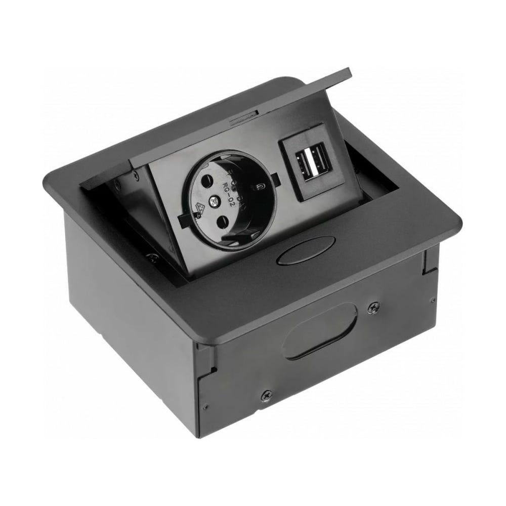 Выдвижной блок розеток GTV выдвижная розетка на 1 EURO розетку и 2 USB ...