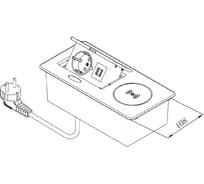 Врезной блок розеток в столешницу
