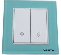 Реверсивный двухклавишный выключатель Vesta Electric Exclusive Blue FVK050106SIN 23300223