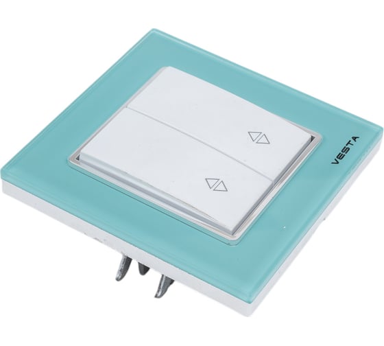 Реверсивный двухклавишный выключатель Vesta Electric Exclusive Blue FVK050106SIN