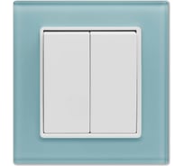 Двухклавишный выключатель Vesta Electric Exclusive Blue FVK050101SIN