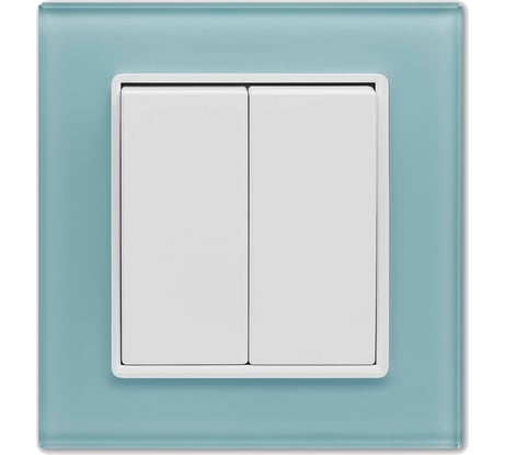 Выключатель Эксклюзивный Синий двухклавишный Metronex Electric FVK050101SIN