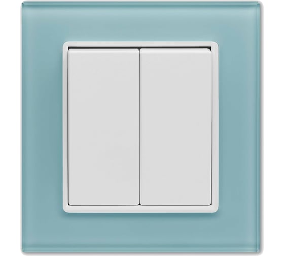 Двухклавишный выключатель Vesta Electric Exclusive Blue FVK050101SIN