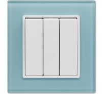 Трехклавишный выключатель Vesta Electric Exclusive Blue FVK050107SIN