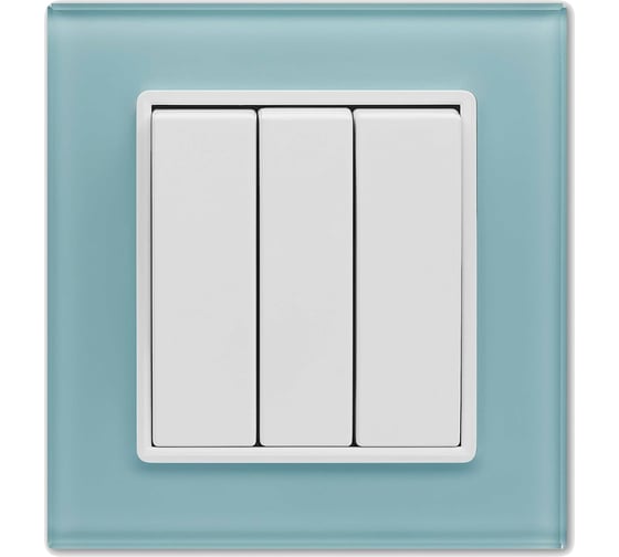 Трехклавишный выключатель Vesta Electric Exclusive Blue FVK050107SIN