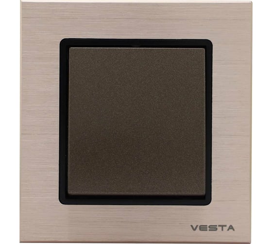 Одноклавишный выключатель Vesta Electric Exclusive Champagne Metallic FVK050202BSH