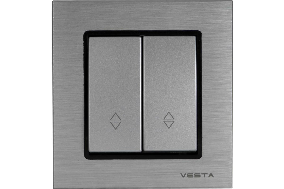 Реверсивный двухклавишный выключатель Vesta Electric Exclusive Silver ...