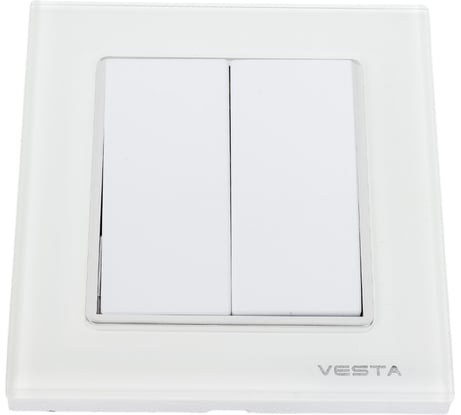 Выключатель Эксклюзивный Белый двухклавишный Metronex Electric FVK050102BEL