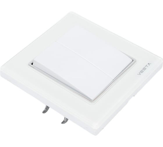 Двухклавишный выключатель Vesta Electric Exclusive White FVK050102BEL