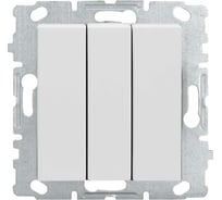 Выключатель Рим трехклавишный без рамки Metronex Electric FVK000302BEL