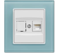 Розетка Metronex Electric Эксклюзивный Синий для сетевого кабеля LAN FRZ00041018SIN