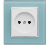 Розетка Metronex Electric Exclusive Blue одинарная без заземления FRZ00040001SIN