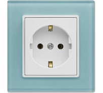 Розетка Metronex Electric Exclusive Blue одинарная с заземлением FRZ00040003SIN