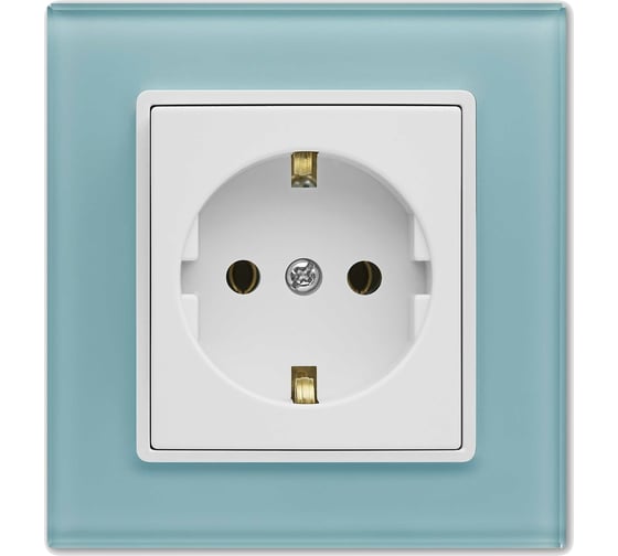 Одинарная розетка Vesta Electric Exclusive Blue с заземлением FRZ00040003SIN