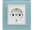 Розетка Metronex Electric Exclusive Blue одинарная с заземлением FRZ00040003SIN 1
