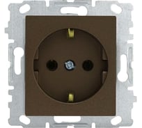 Розетка Metronex Electric Exclusive Champagne Metallic одинарная с заземлением без рамки FRZ00041008BSH