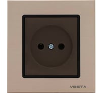 Розетка Metronex Electric Exclusive Champagne Metallic одинарная без заземления FRZ00041002BSH