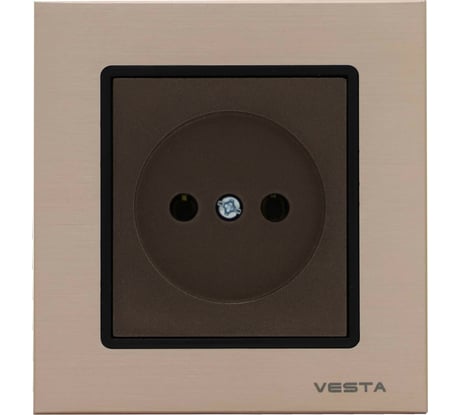 Розетка Metronex Electric Exclusive Champagne Metallic одинарная без заземления FRZ00041002BSH