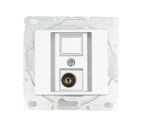 Телевизионная розетка Vesta Electric Exclusive Silver Metallic (без рамки) FRZ00041012SER