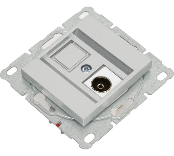 Телевизионная розетка Vesta Electric Exclusive Silver Metallic (без рамки) FRZ00041012SER