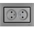 Розетка Metronex Electric Exclusive Silver Metallic двойная без заземления FRZ00041021SER 1