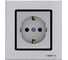 Розетка Metronex Electric Exclusive Silver Metallic одинарная с заземлением FRZ00041003SER 1