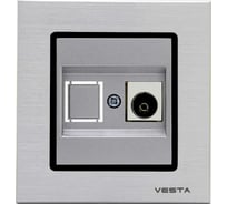 Розетка Metronex Electric Эксклюзивный Серебристый Металлик телевизионная FRZ00041005SER