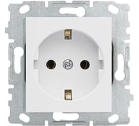 Одинарная розетка Vesta Electric Exclusive White с заземлением (без рамки) FRZ00040008STL