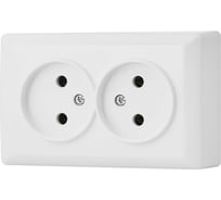 Розетка Metronex Electric Mega двойная без заземления FRZ00030201BEL