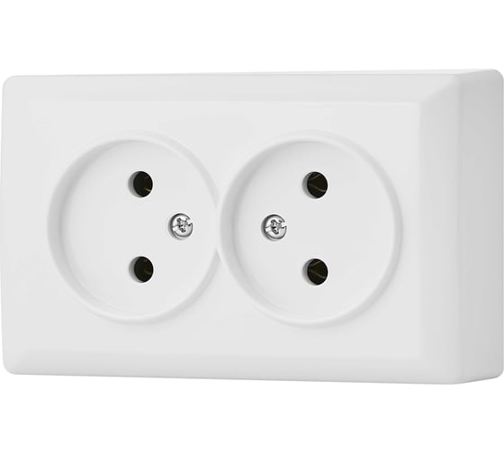 Двойная розетка Vesta Electric Mega без заземления Mega FRZ00030201BEL
