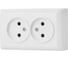 Розетка Metronex Electric Mega двойная без заземления FRZ00030201BEL 1