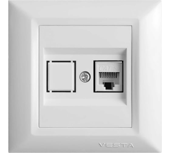 Розетка Vesta Electric Roma для сетевого кабеля LAN FRZCW010101BEL