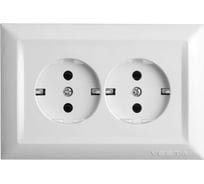 Двойная розетка Vesta Electric Roma c заземлением F00050200BEL