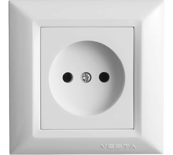 Одинарная розетка Vesta Electric Roma без заземления FRZ00010102BEL