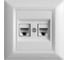 Розетка Metronex Electric Рим для сетевого кабеля LAN двойная FRZCW010102BEL 1