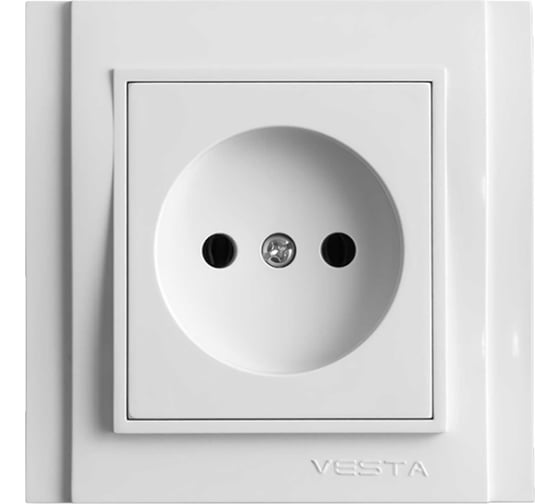 Одинарная розетка Vesta Electric Verona без заземления FRZ00020101BEL
