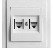 Розетка Metronex Electric Верона для сетевого кабеля LAN двойная FRZCW020102BEL